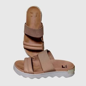 Sorel Tan Slide Sandals